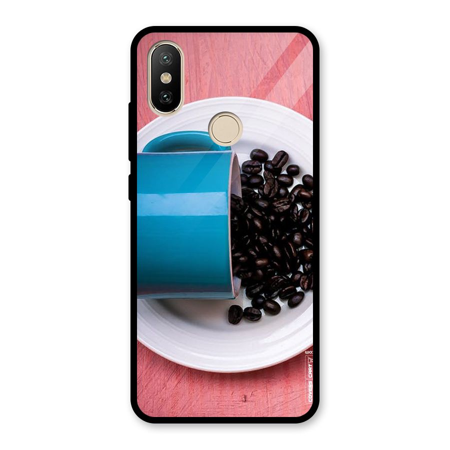 Blue Mug And Beans Glass Back Case for Redmi A2
