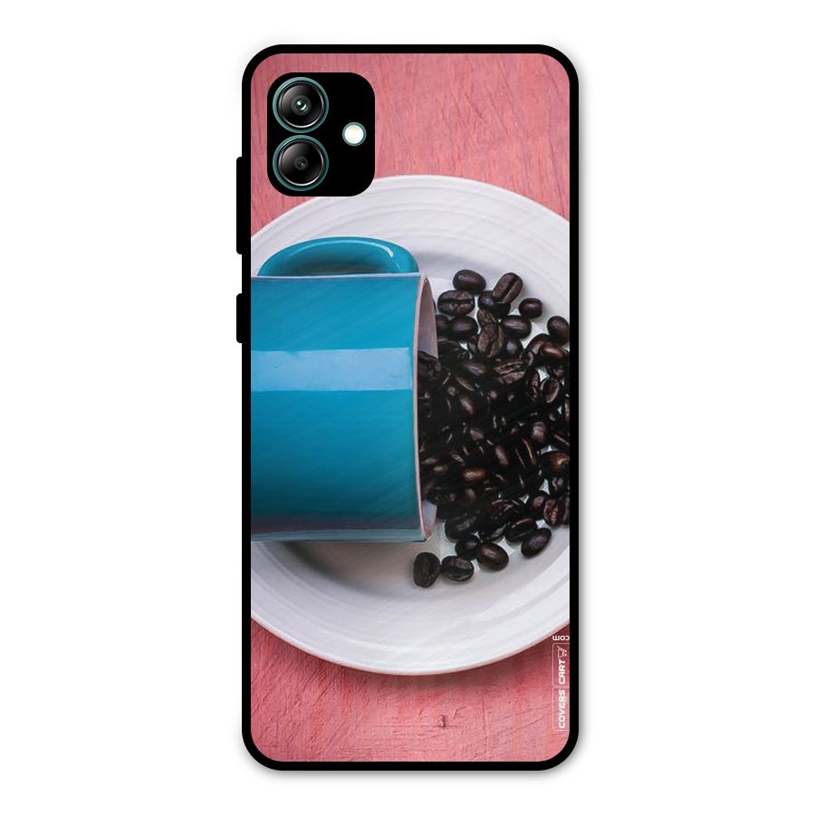 Blue Mug And Beans Metal Back Case for Galaxy A04