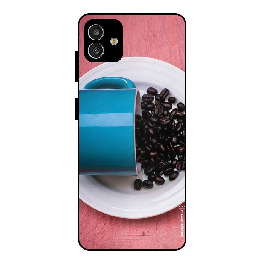Blue Mug And Beans Metal Back Case for Galaxy M13 5G