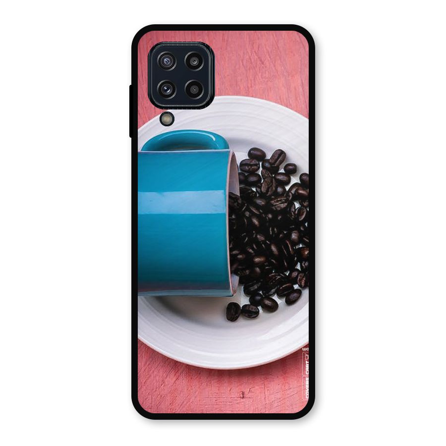 Blue Mug And Beans Metal Back Case for Galaxy M32