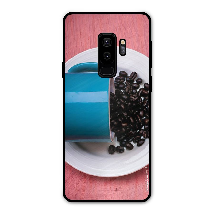 Blue Mug And Beans Metal Back Case for Galaxy S9 Plus