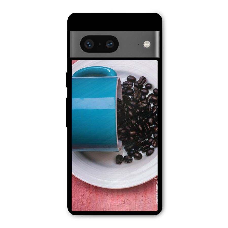 Blue Mug And Beans Metal Back Case for Google Pixel 7