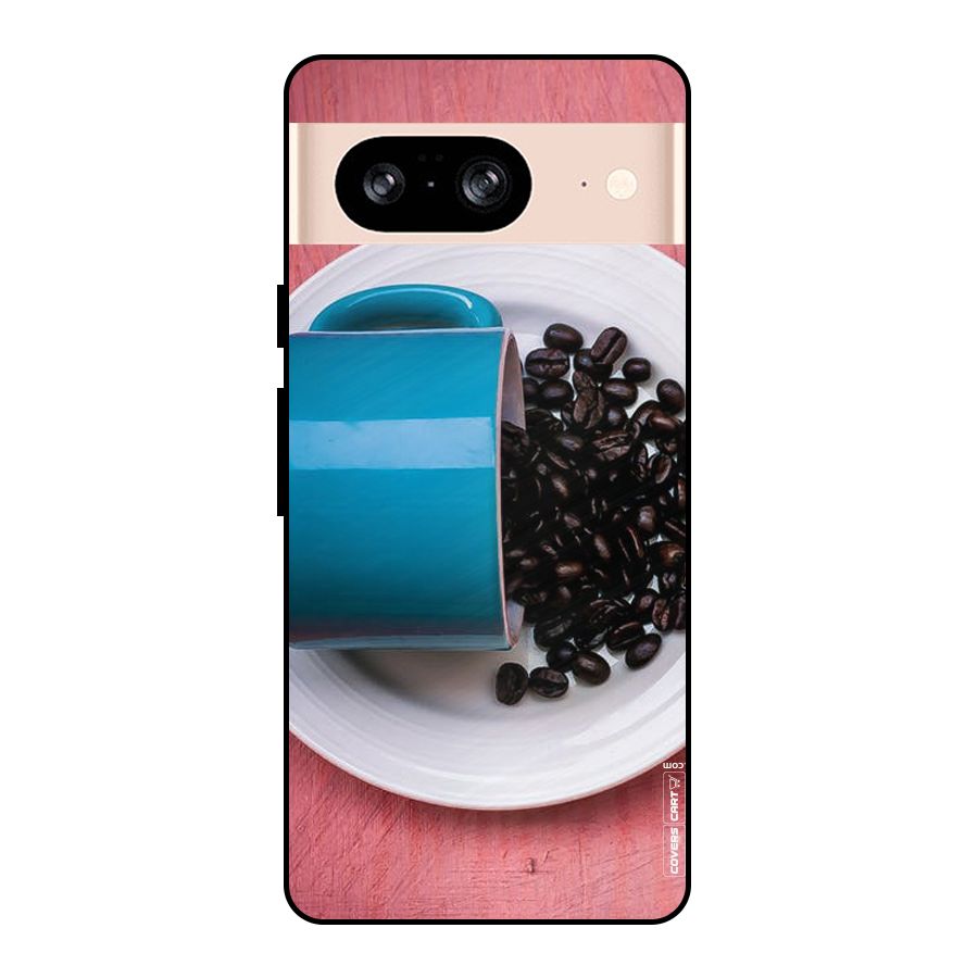 Blue Mug And Beans Metal Back Case for Google Pixel 8