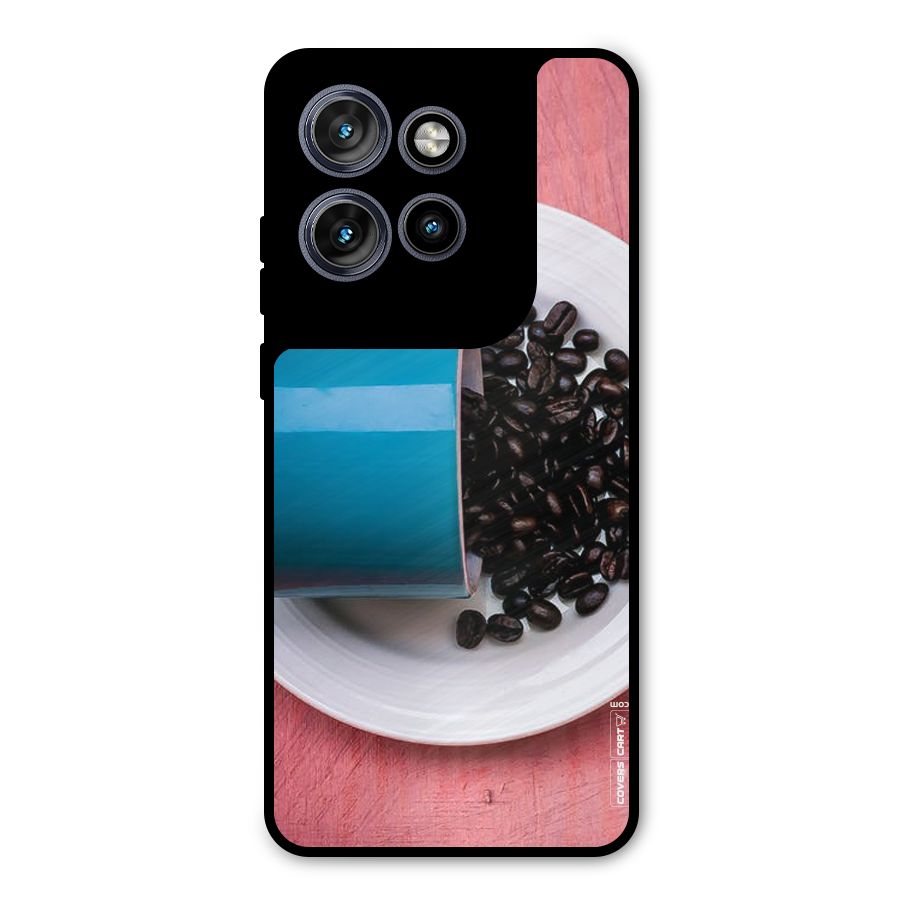 Blue Mug And Beans Metal Back Case for Motorola Edge 50 Neo