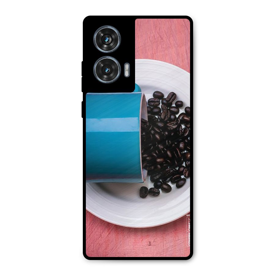 Blue Mug And Beans Metal Back Case for Motorola G96