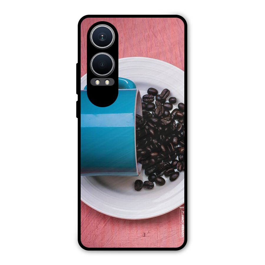 Blue Mug And Beans Metal Back Case for OnePlus Nord CE4 Lite