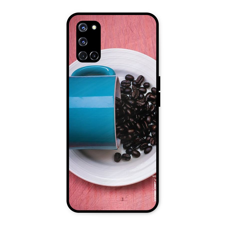 Blue Mug And Beans Metal Back Case for Oppo A52