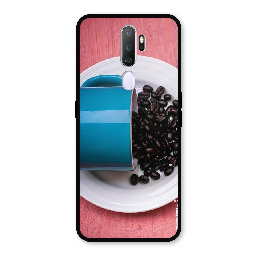 Blue Mug And Beans Metal Back Case for Oppo A5 (2020)