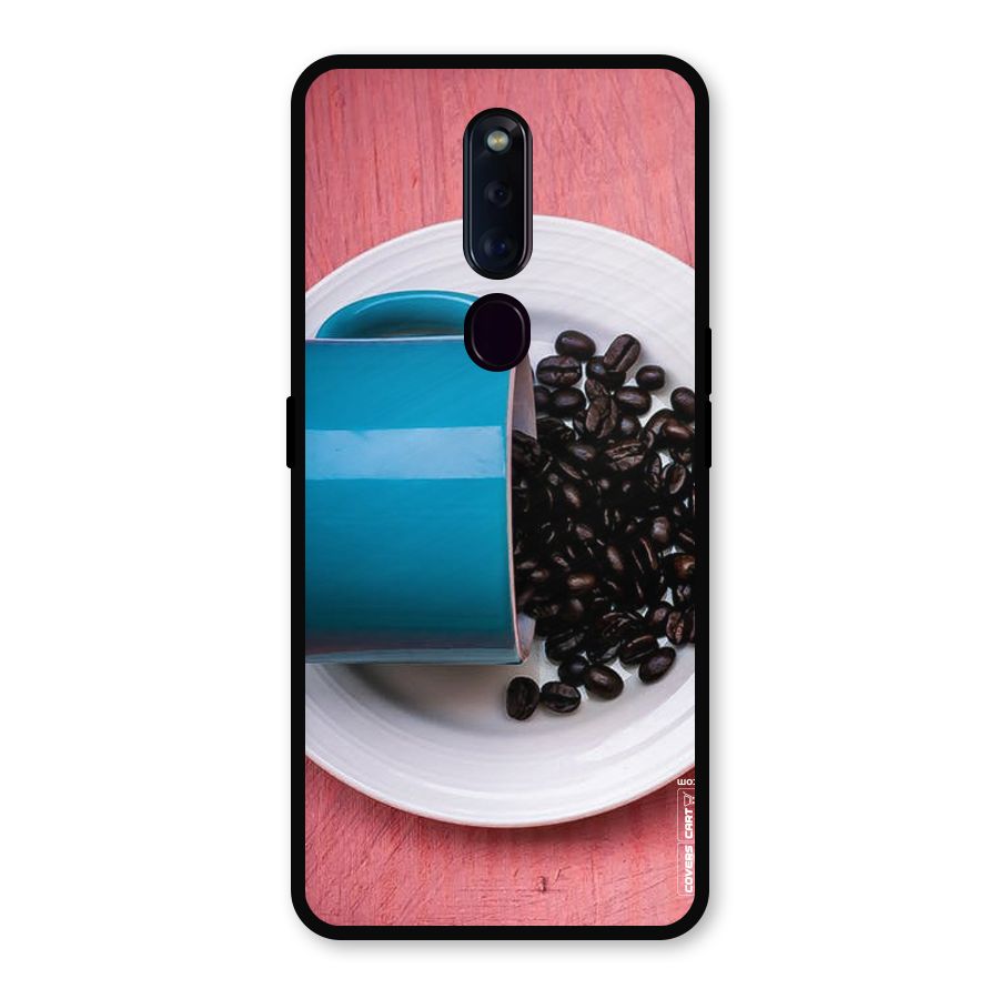 Blue Mug And Beans Metal Back Case for Oppo F11 Pro