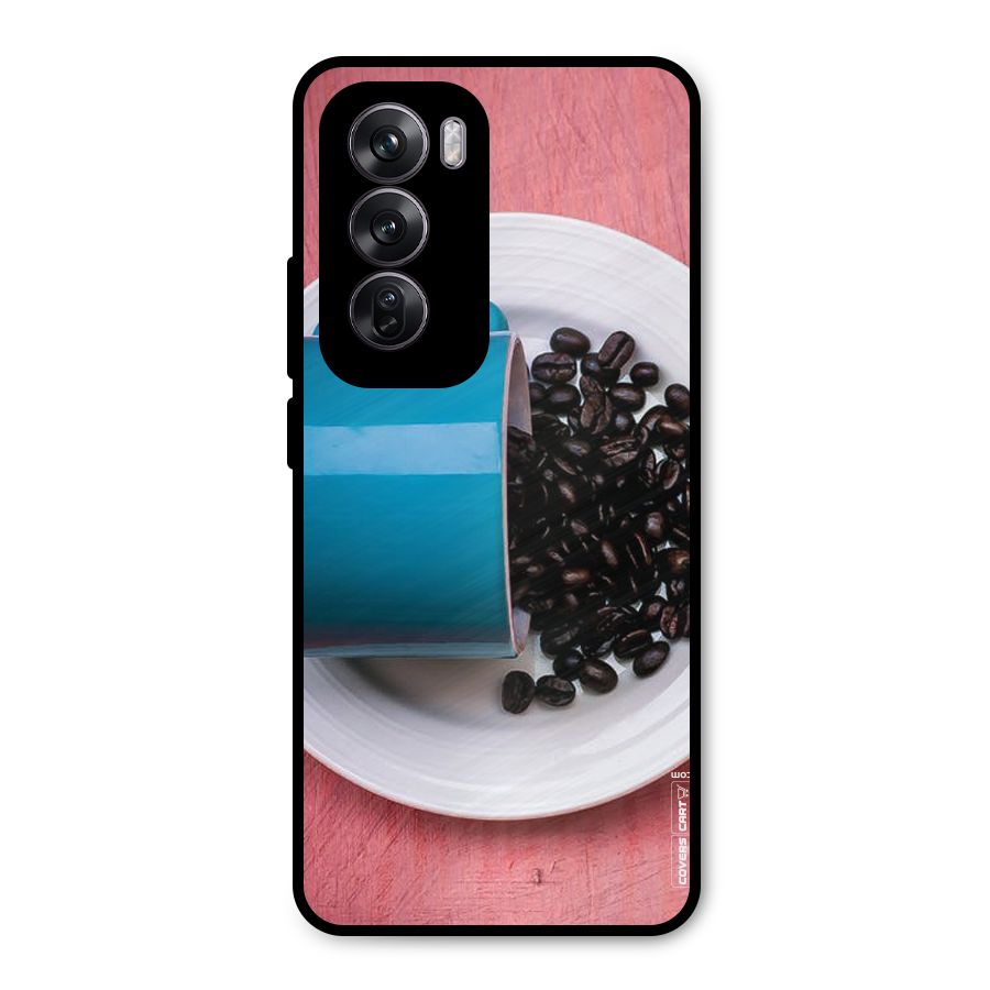 Blue Mug And Beans Metal Back Case for Oppo Reno12 Pro