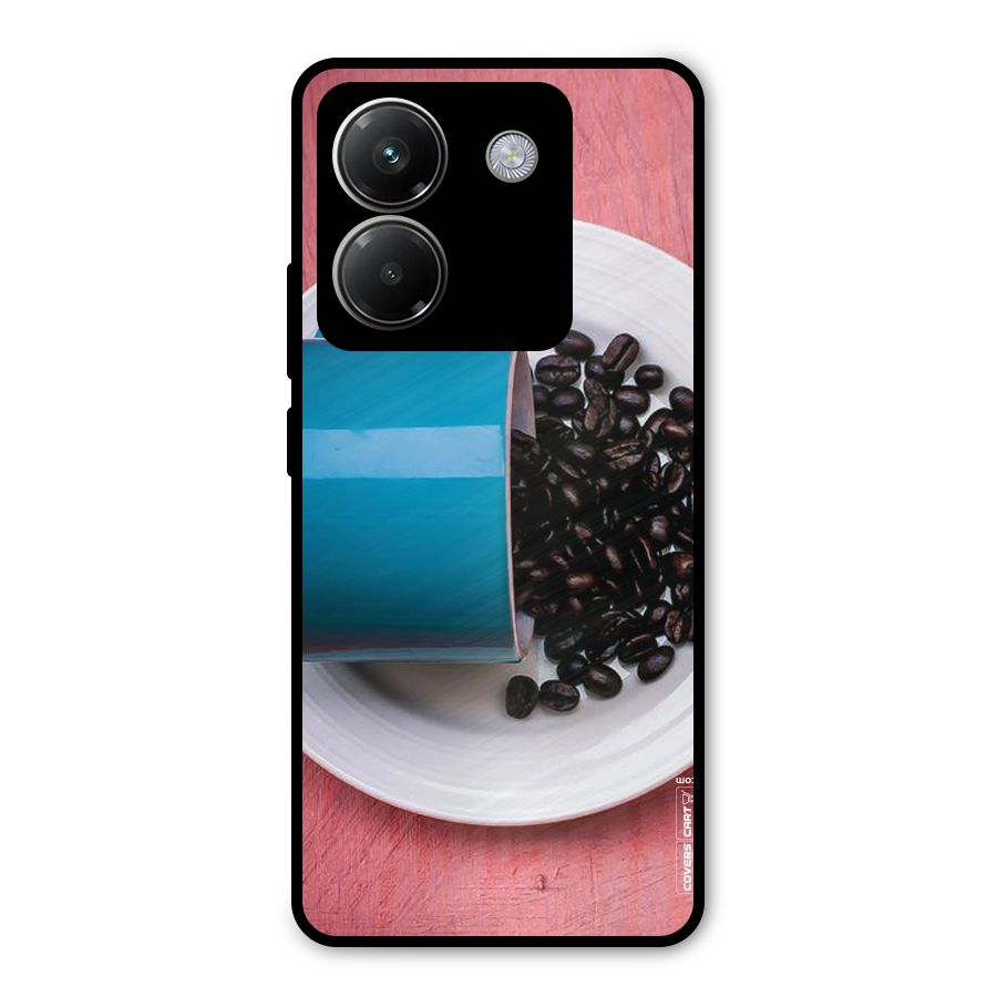 Blue Mug And Beans Metal Back Case for Poco M7 Pro 5G