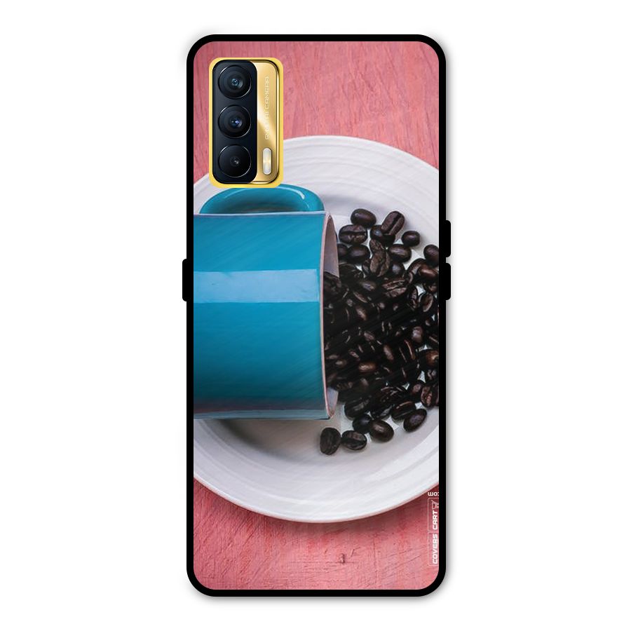 Blue Mug And Beans Metal Back Case for Realme X7