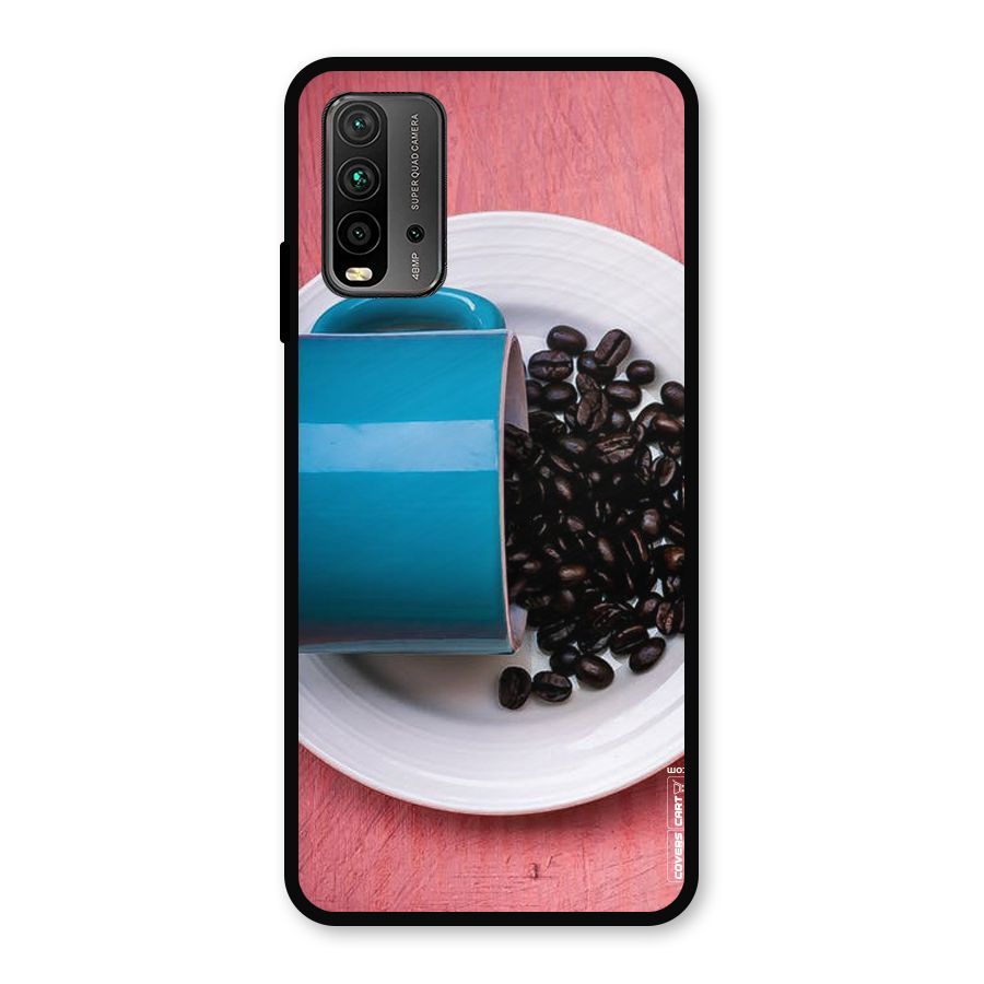 Blue Mug And Beans Metal Back Case for Redmi 9 Power