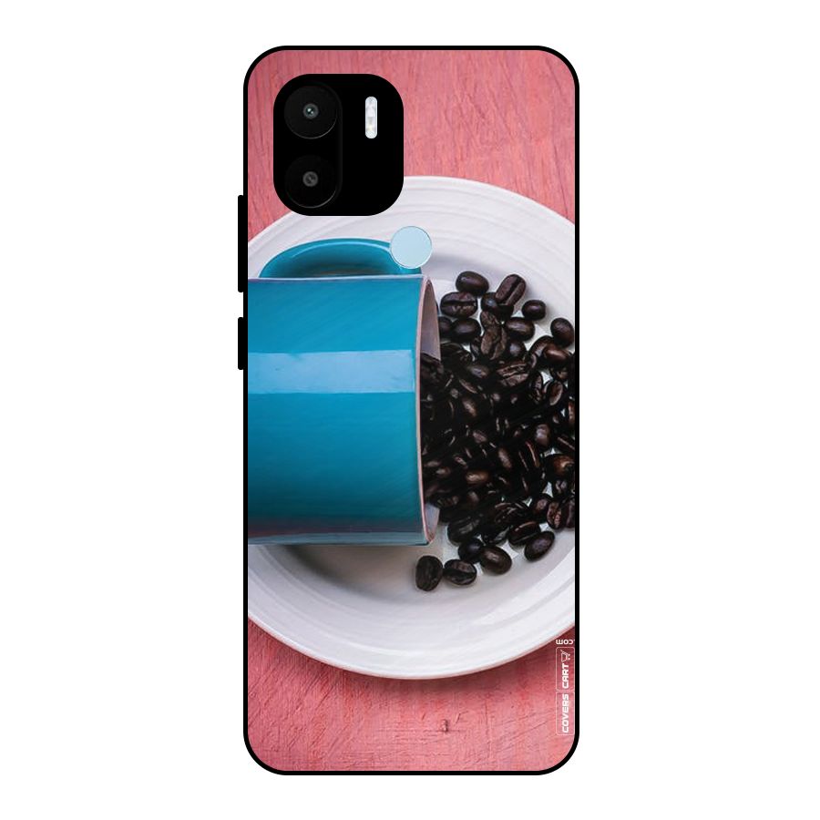 Blue Mug And Beans Metal Back Case for Redmi A2+