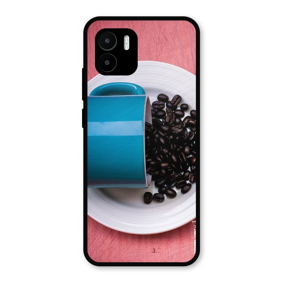 Blue Mug And Beans Metal Back Case for Redmi A2