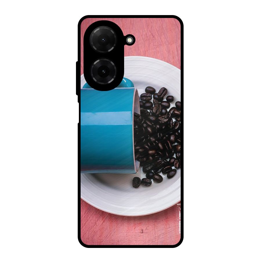 Blue Mug And Beans Metal Back Case for Redmi A5 4G