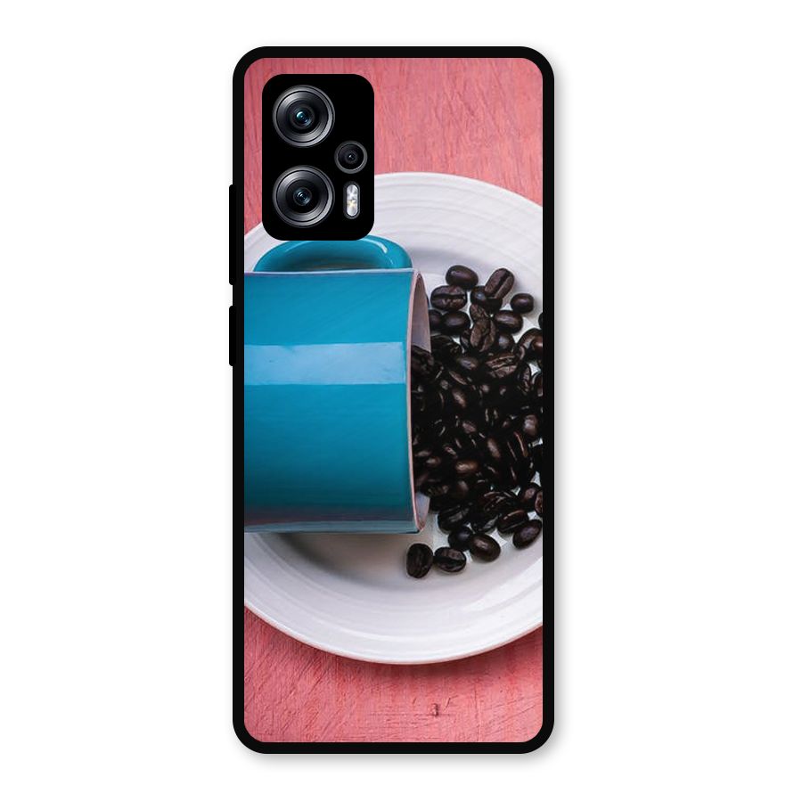 Blue Mug And Beans Metal Back Case for Redmi K50i