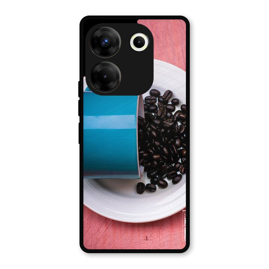 Blue Mug And Beans Metal Back Case for Tecno Camon 20 Pro