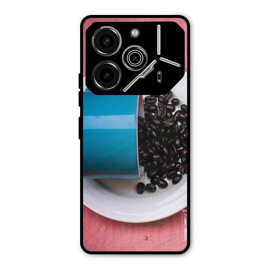 Blue Mug And Beans Metal Back Case for Tecno Pova 6 Pro