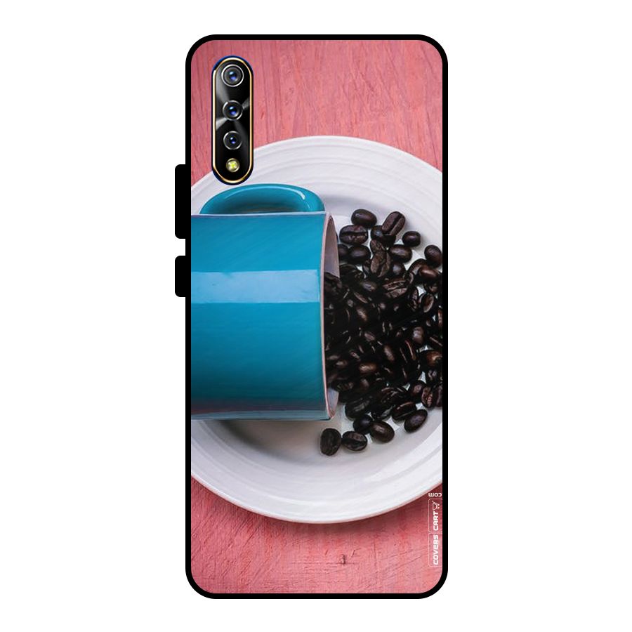 Blue Mug And Beans Metal Back Case for Vivo S1