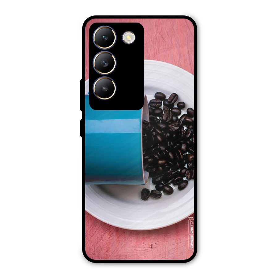 Blue Mug And Beans Metal Back Case for Vivo T3 5G