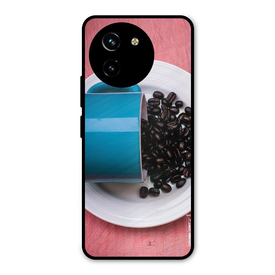 Blue Mug And Beans Metal Back Case for Vivo T3x
