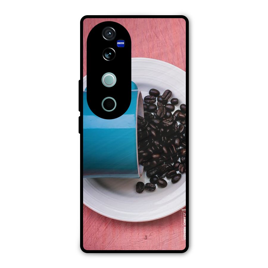 Blue Mug And Beans Metal Back Case for Vivo V40 Pro