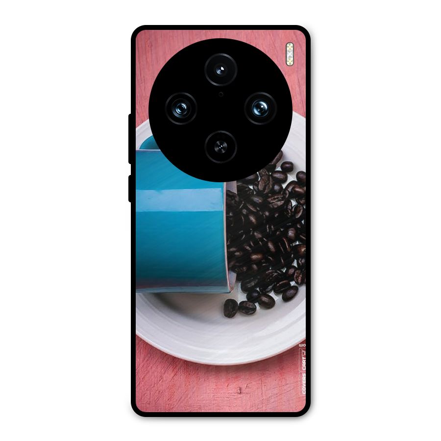 Blue Mug And Beans Metal Back Case for Vivo X100 Pro