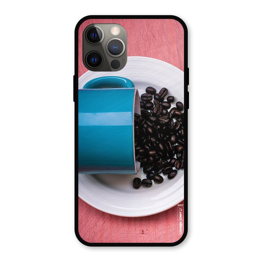 Blue Mug And Beans Metal Back Case for iPhone 12 Pro