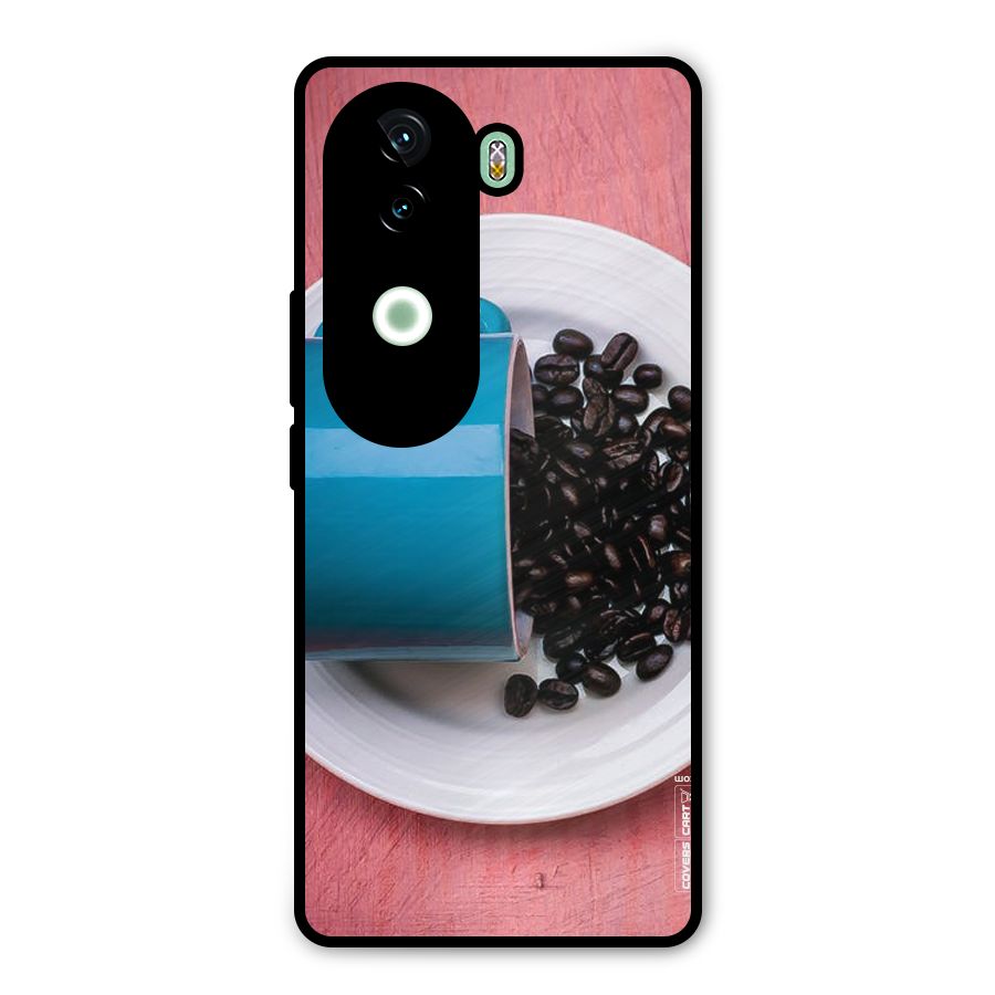 Blue Mug And Beans Metal Back Case for iQOO Z9s