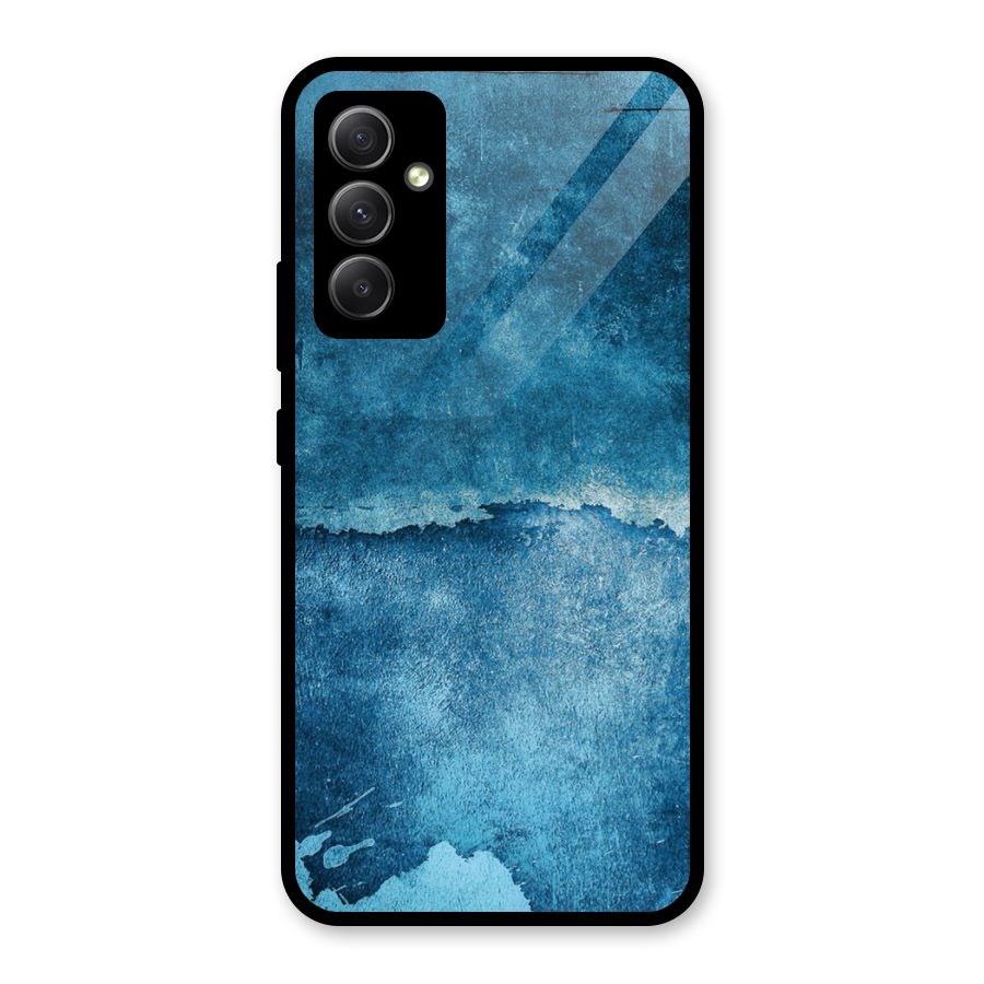 Blue Paint Wall Glass Back Case for Galaxy A34