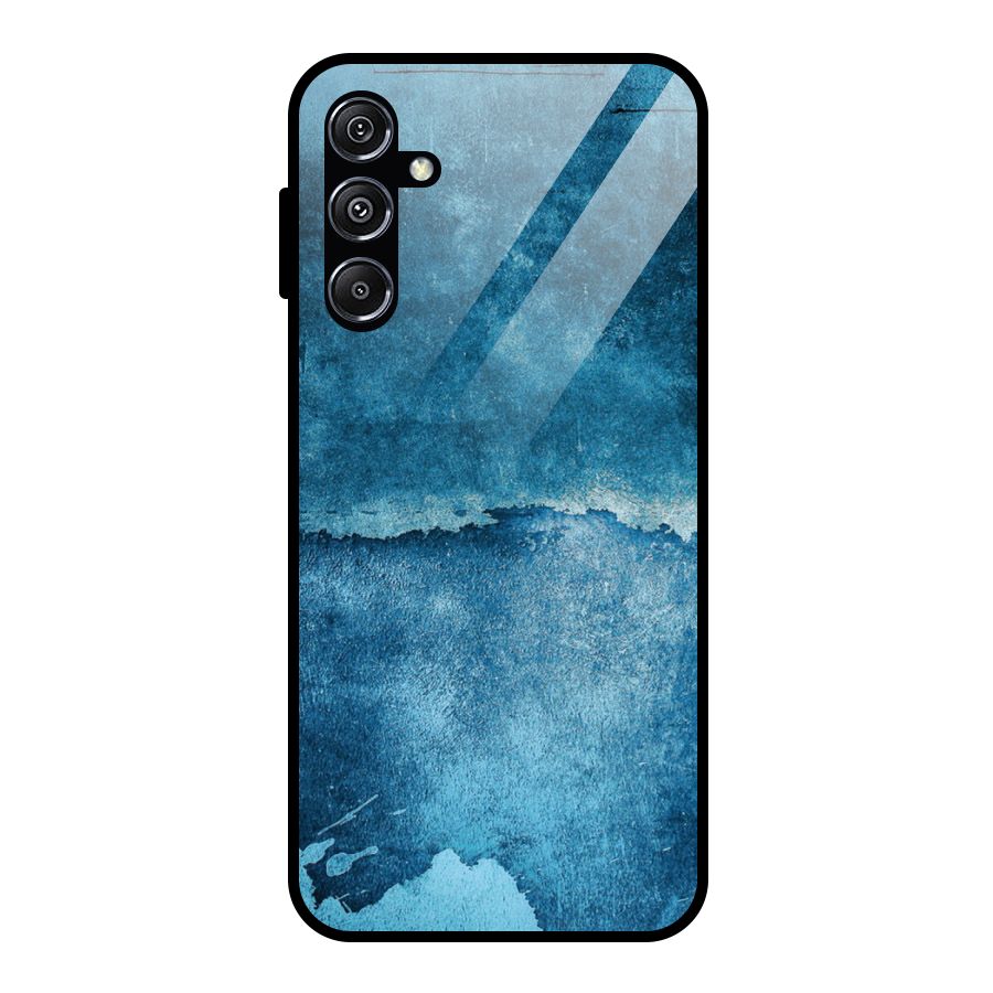 Blue Paint Wall Glass Back Case for Galaxy M34 5G