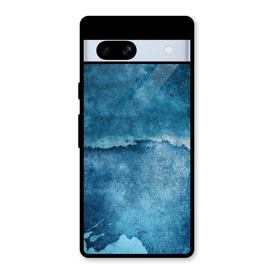 Blue Paint Wall Glass Back Case for Google Pixel 7a