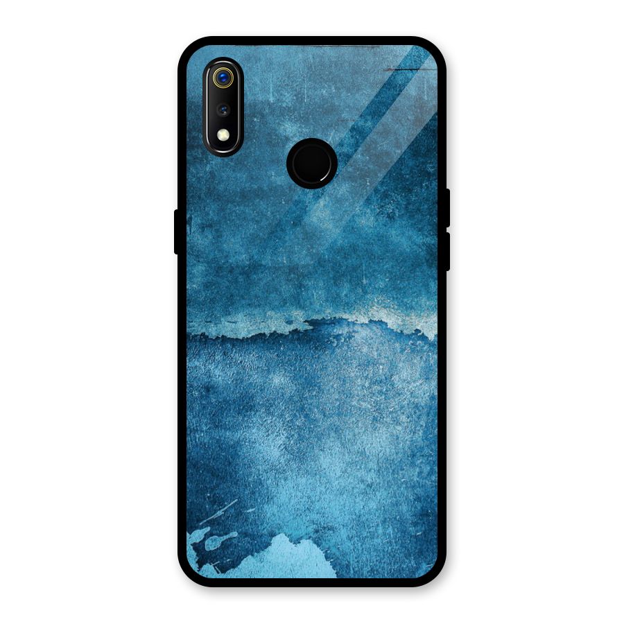 Blue Paint Wall Glass Back Case for Realme 3