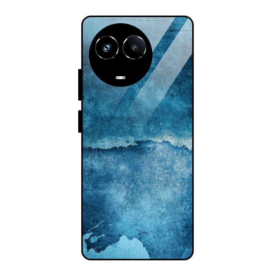 Blue Paint Wall Glass Back Case for Realme Narzo 60X
