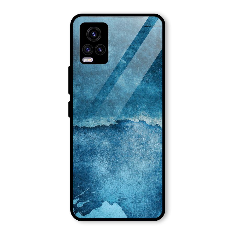 Blue Paint Wall Glass Back Case for Vivo V20 2021