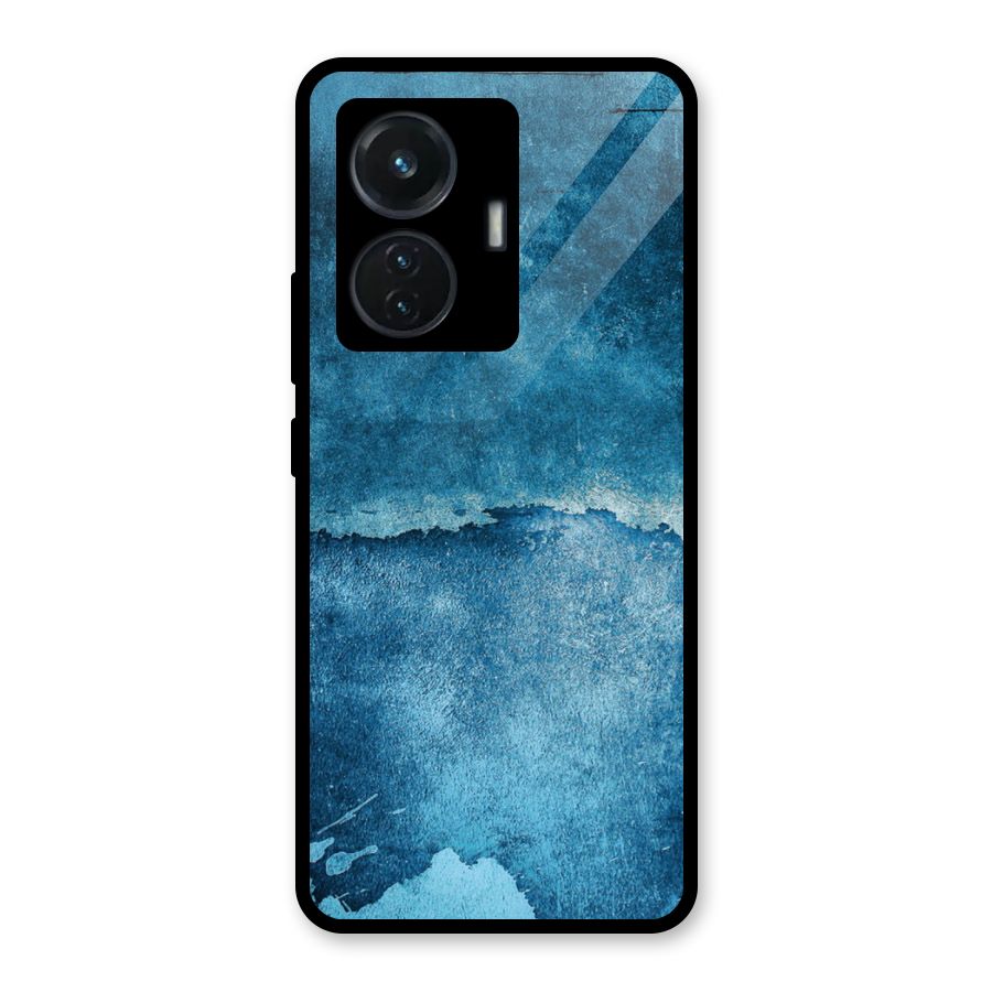 Blue Paint Wall Glass Back Case for iQOO Z6 44W