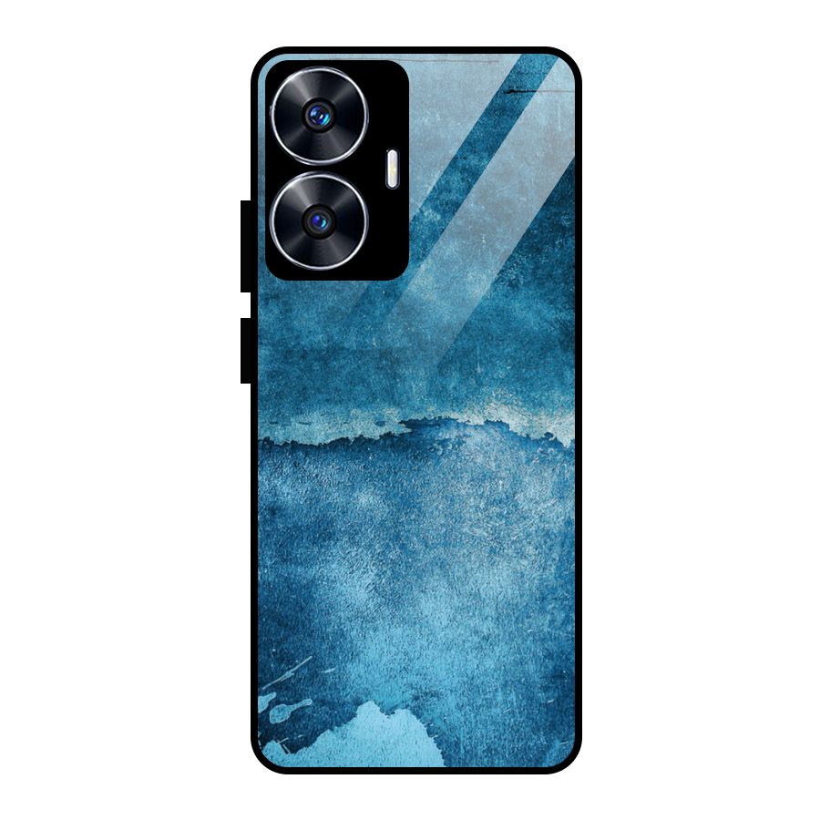 Blue Paint Wall Glass Back Case for realme C55