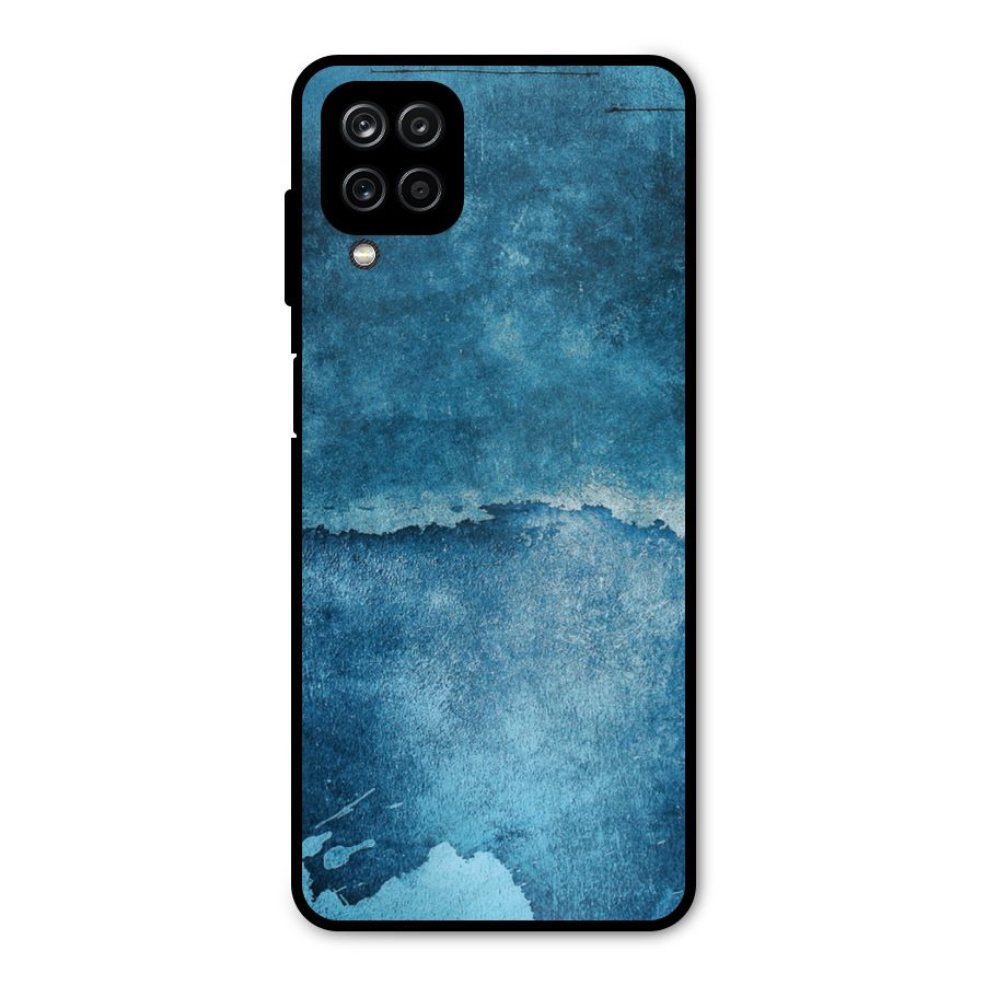 Blue Paint Wall Metal Back Case for Galaxy A12
