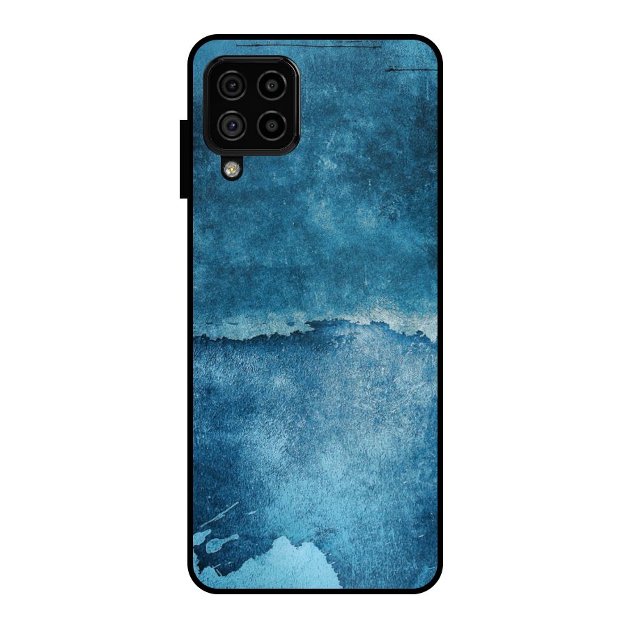 Blue Paint Wall Metal Back Case for Galaxy A22 4G