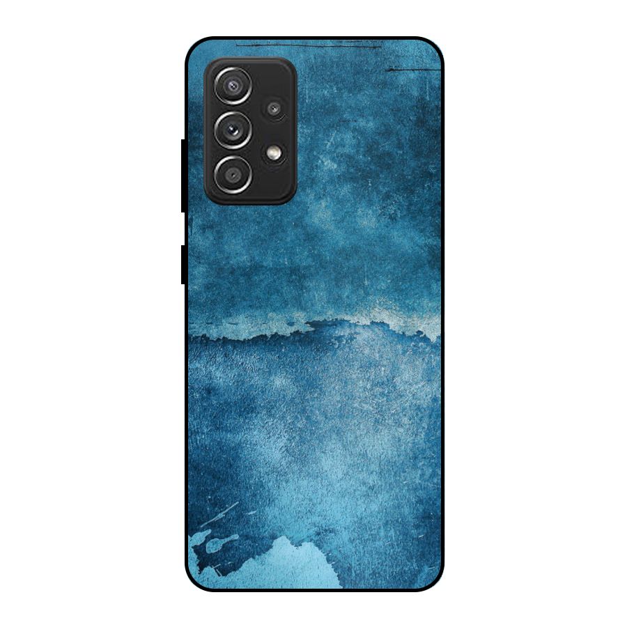 Blue Paint Wall Metal Back Case for Galaxy A52s 5G