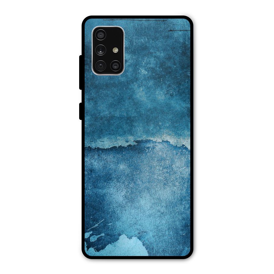 Blue Paint Wall Metal Back Case for Galaxy A71
