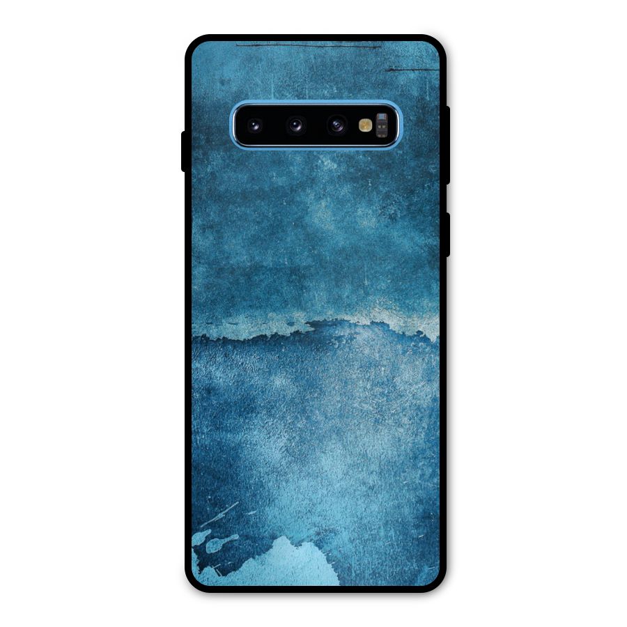 Blue Paint Wall Metal Back Case for Galaxy S10
