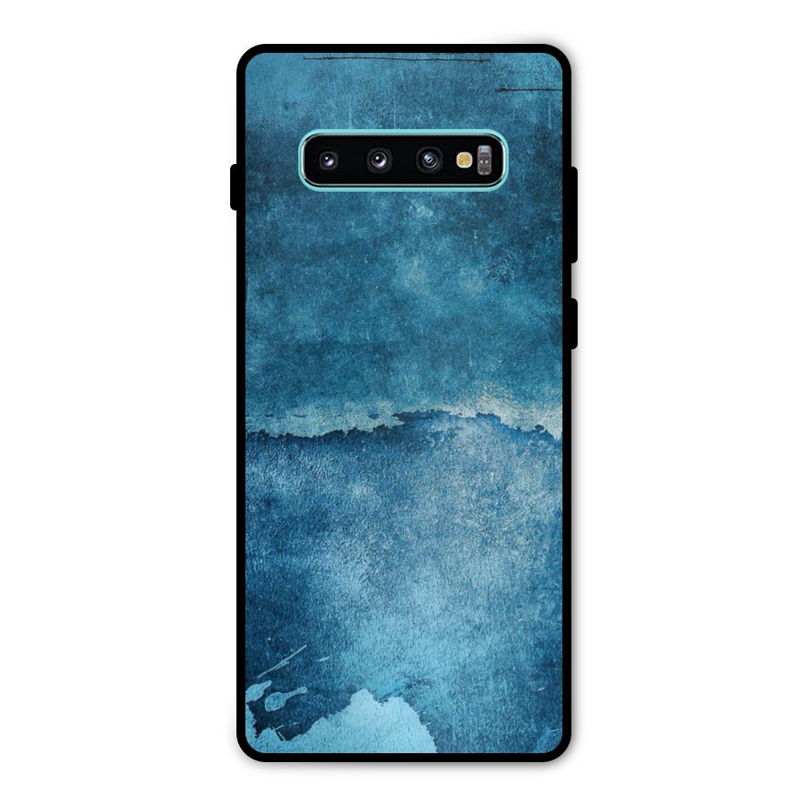 Blue Paint Wall Metal Back Case for Galaxy S10 Plus