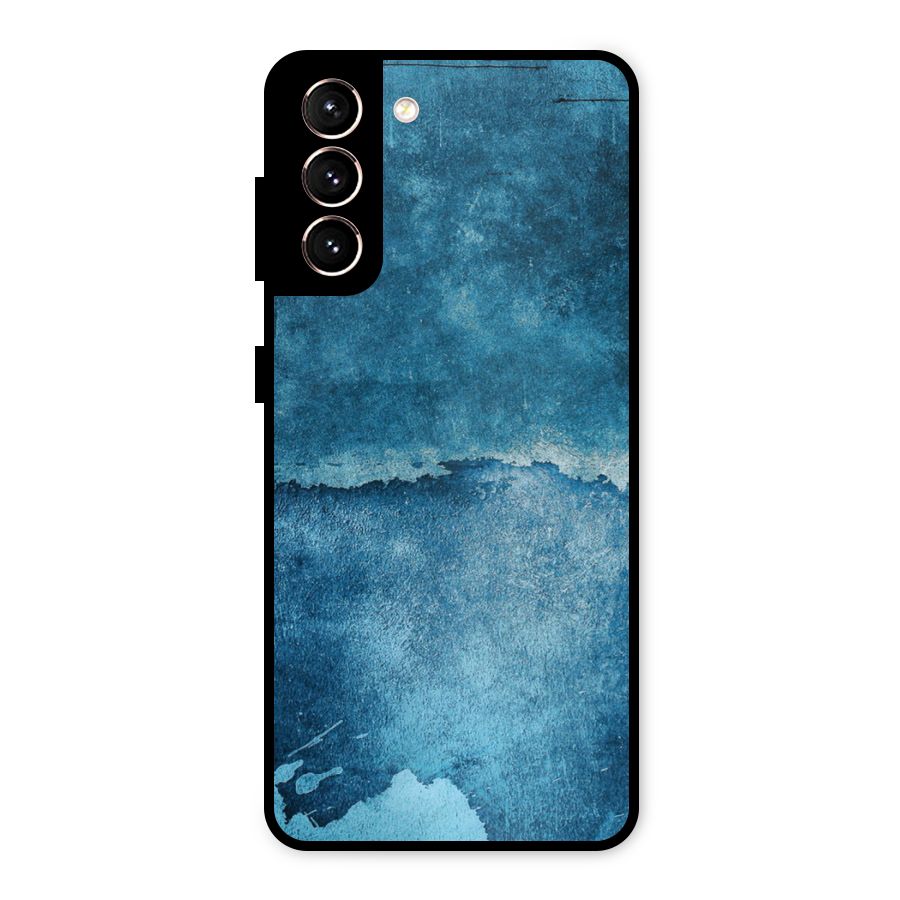 Blue Paint Wall Metal Back Case for Galaxy S21 5G