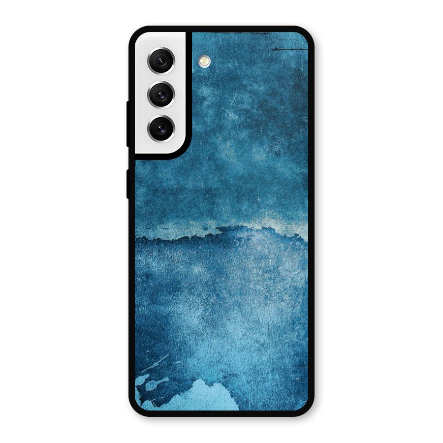 Blue Paint Wall Metal Back Case for Galaxy S21 FE 5G