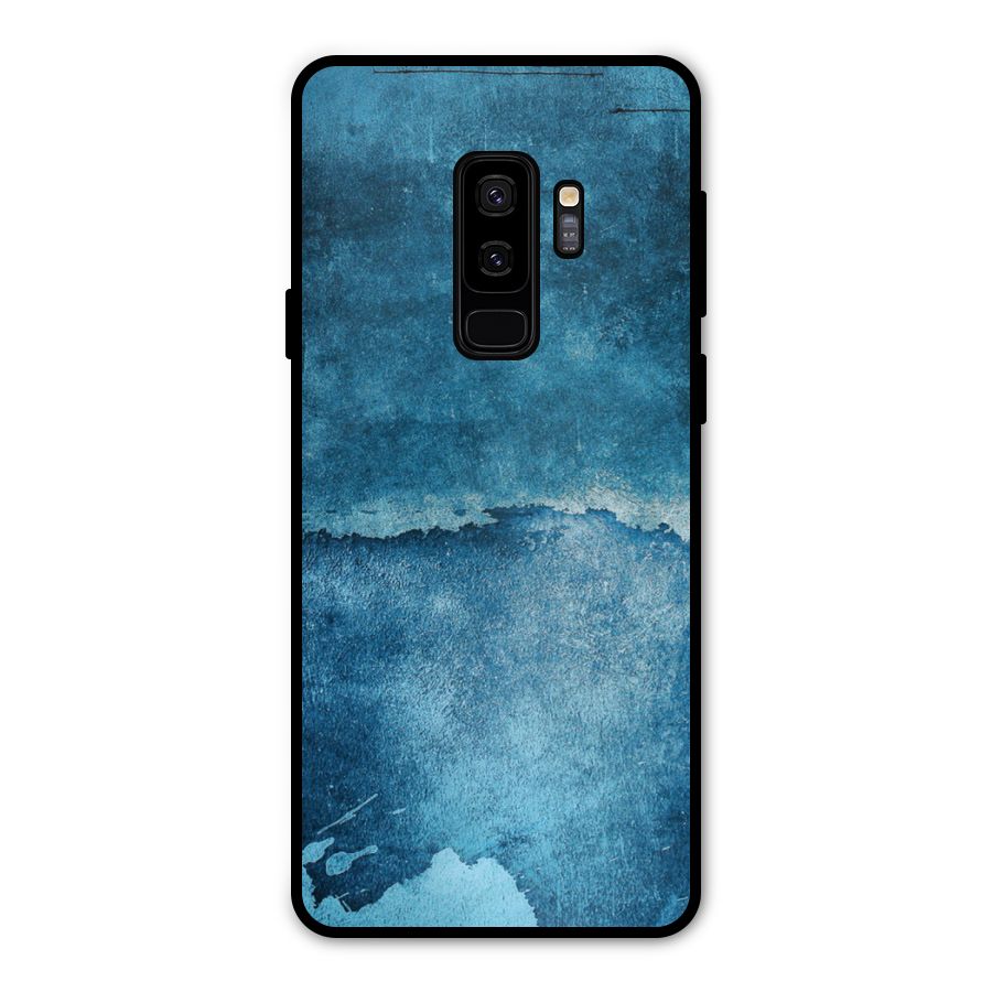 Blue Paint Wall Metal Back Case for Galaxy S9 Plus