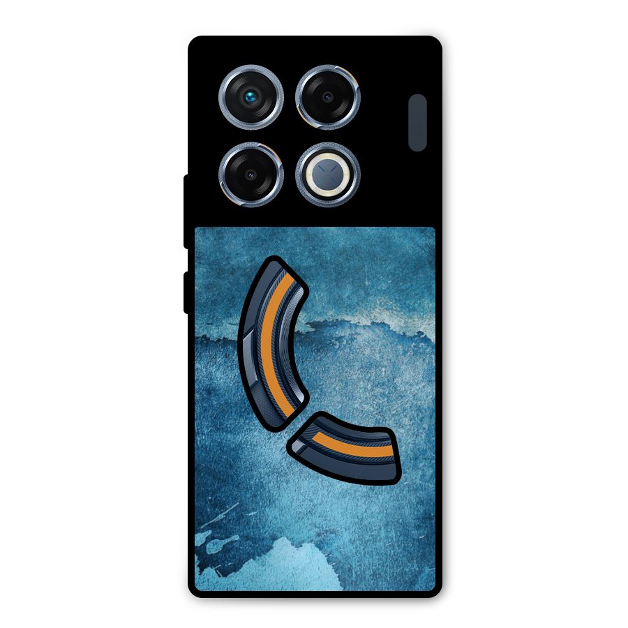 Blue Paint Wall Metal Back Case for Infinix GT 20 Pro