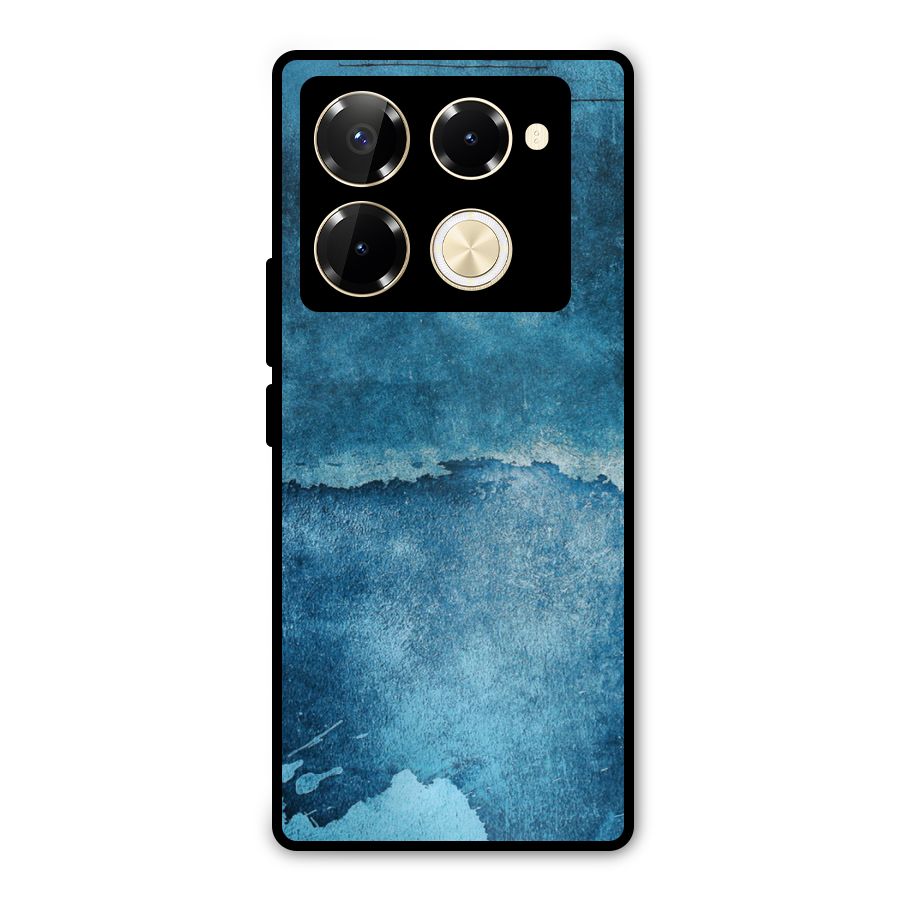 Blue Paint Wall Metal Back Case for Infinix Note 40 Pro