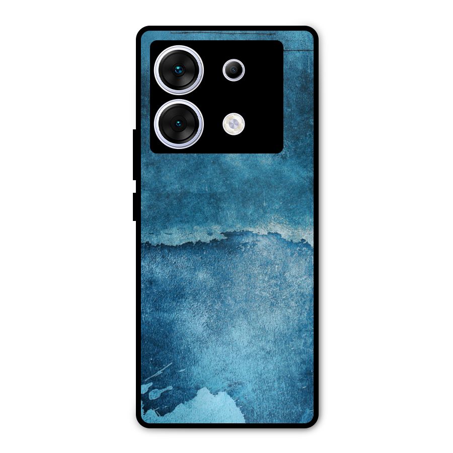 Blue Paint Wall Metal Back Case for Infinix Zero 30 5G